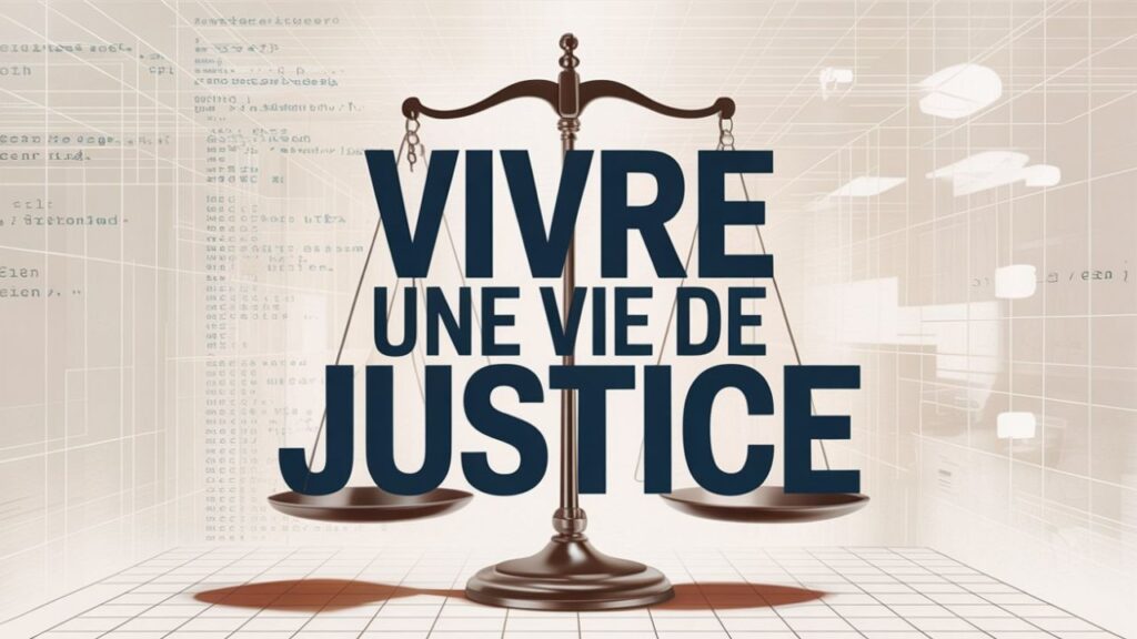 Vivre une vie de justice