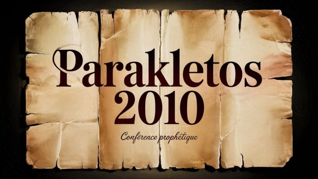 Conférence Parakletos 2010