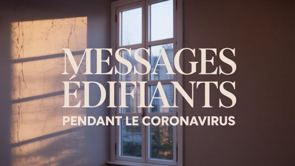 Messages édifiants pendant le Coronavirus