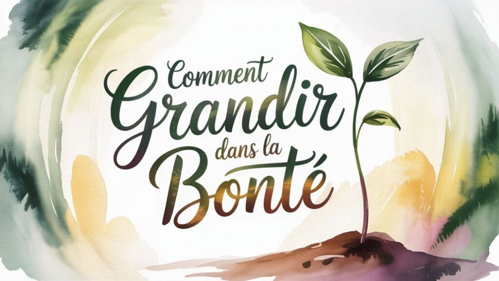 Les attributs de Dieu/La bonté de Dieu/ Comment grandir dans la bonté