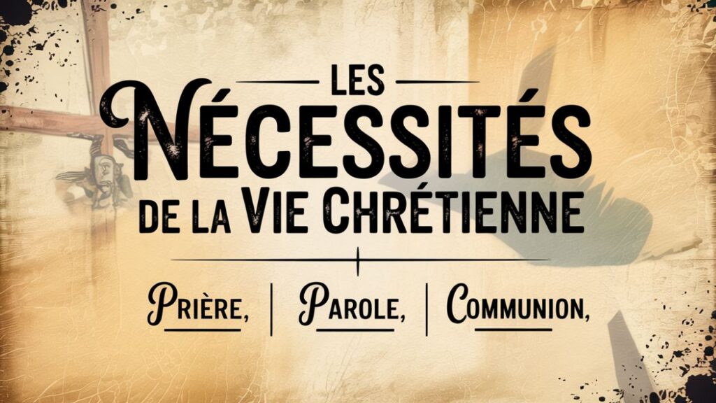 Les nécessités de la vie chrétienne